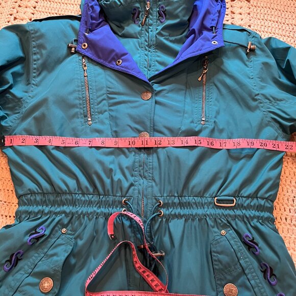 Skiing Passport Innsbruck Vintage Teal Snow Skiing or Boarding Jacket Small - Picture 9 of 12